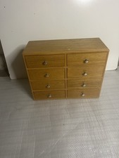 Oak Apothecary Storage Cabinet 8 DRAWERS 16 COMPARTMENTS | Vintage Organizer