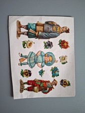 Vintage Paper Scraps Stuck On Card