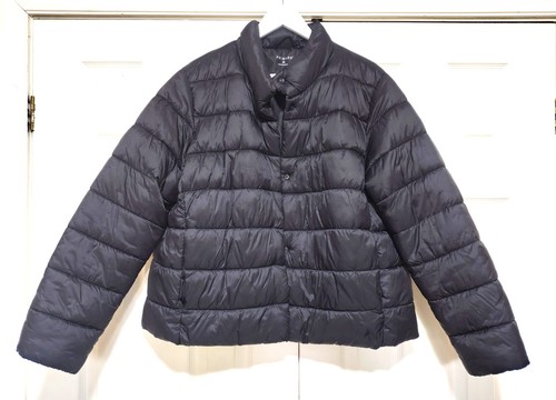 Women black puffer jacket - puffer,