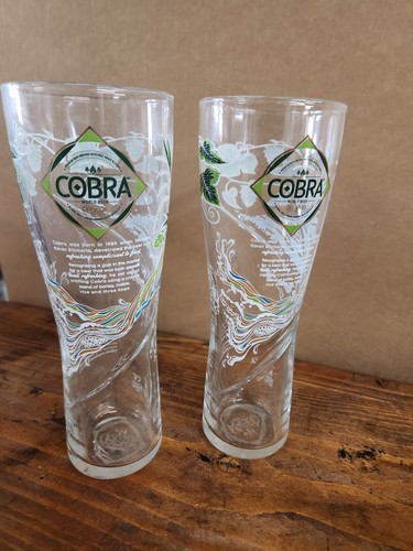 Cobra indian beer pint glasses - cobra,