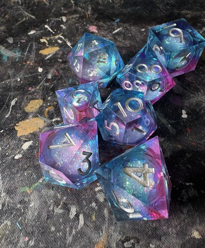 Liquid glitter purple blue - liquid, purple/blue
