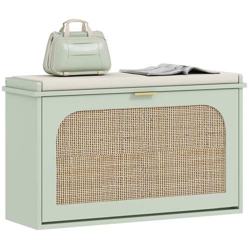 Homcom boho shoe bench - shoe, with