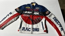 Vintage 90s Repsol Honda MotoGP Leather Jacket Mick Doohan/Rossi Era - Mint!
