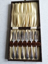 6 Pastry Cake Forks Set of Six