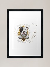 Urban staffy Framed Art Print