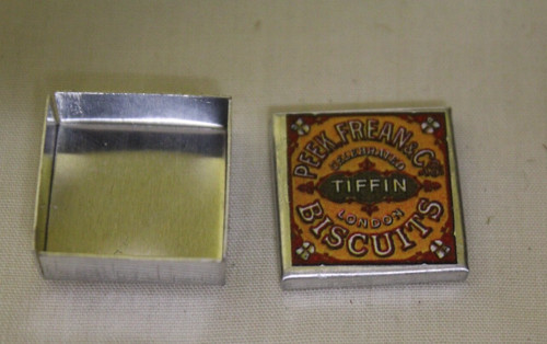 Dolls house metal tin - house,