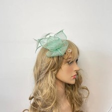 Women Fascinator Hair Clip Headband Veil Flower Net Hat Wedding Royal Ascot Race