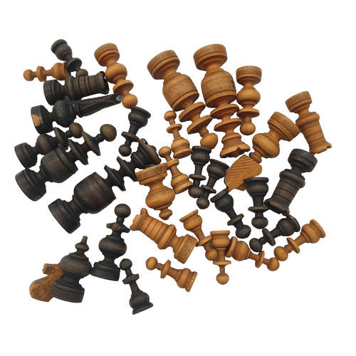 Antique regency pattern chess - antique,