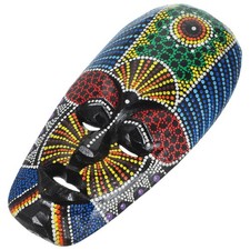  Tribal Mask Ornament Wooden Mask Decorative Carved Mask Ornament Tiki Mask