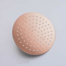 Brushed Gold Round Rain Shower Head 8" Shower Sprayer Top Wall Ceiling Stainless