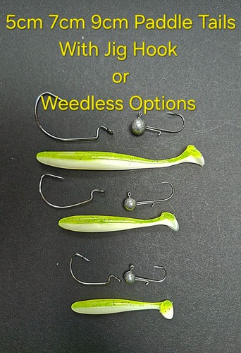 Yellow shad paddle tail - 10,