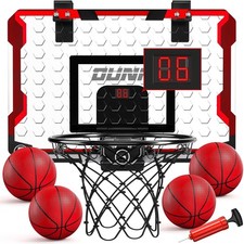 Mini Indoor Basketball Hoop Game For Kids. Electronic Scoring Version + 4 Balls