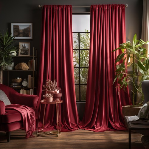 Pair velvet curtain - velvet,