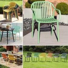 Stackable green outdoor chair - stackable,
