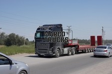 Truck Photo Volvo FH16 750 Platform Trailer Kazakhstan Black Open Brat #w2fz