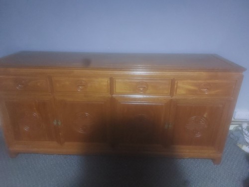 Chinese red wood cabinet - wood,
