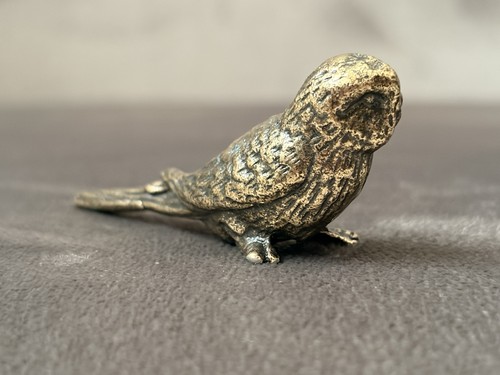 Solid brass parrot figurine - parrot,