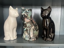 2  X Cat Ceramic Figurine