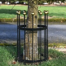 Wrought Iron Traditional Black & Gold 'Kershope' Tree Guard - 61cm