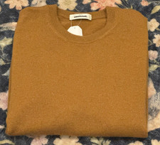 Loro Piana Saman Amel Men's Cashmere Sweater Mustard Size Medium Italy