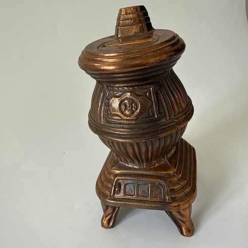 Vtg figural copper plated pot - figural,