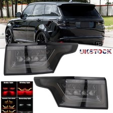 Pair Sequential LED Rear Smoked Tail Light For Range Rover Sport L494 2013-2022