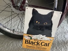 enamel sign,black Cat,a Later
