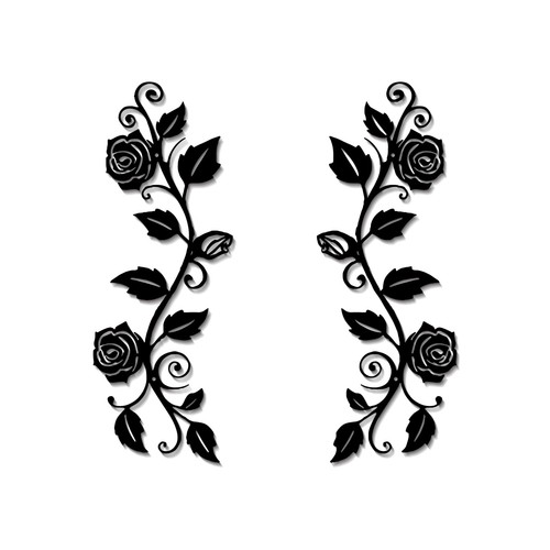 Pcs metal rose tree leaf - 2,
