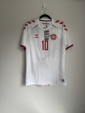 Official Denmark Euro 2020/21 Away Football Shirt Eriksen #10 Size Medium BNWT
