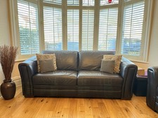 Genuine leather Sofa DFS dark