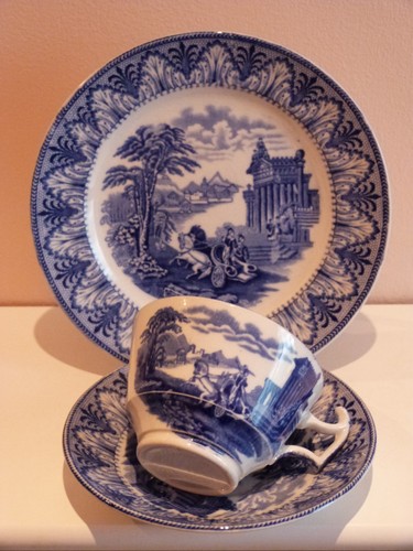 Cauldon china blue white - blue, &