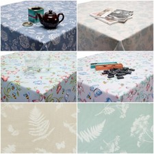 Wipe Clean Oilcloth PVC Wipe Clean Tablecloth - Floral Designs, Moorland, Birds