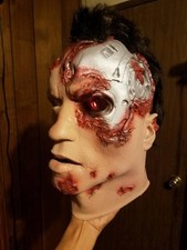 Terminator 2 movie soft latex mask realistic Arnold Schwarzenegger T-800 led eye