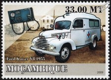 1955 FORD / KAISER G39 Ambulance Vehicle / Car Stamp (2009)