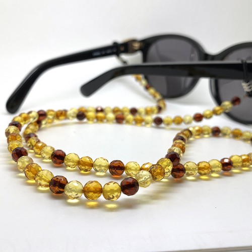 Amber chain for glasses made