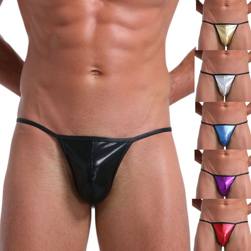 Mens micro faux leather bulge - mens,