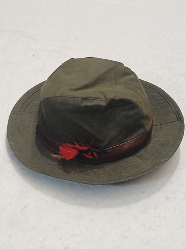 Fedora hat waxed men - waxed, green