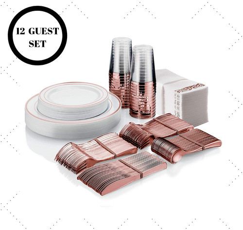 Set elegant plastic party - set,