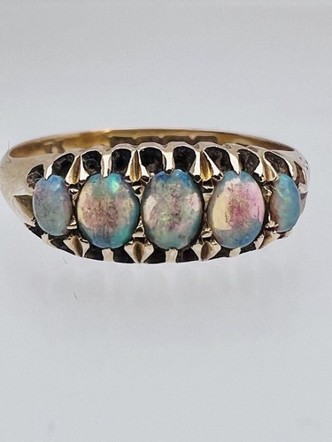Black opal antique 18ct yellow - antique,