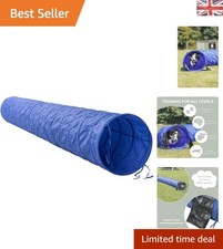 Easy Set-Up Blue Dog Agility Tunnel - Perfect for Interactive Training Sessions