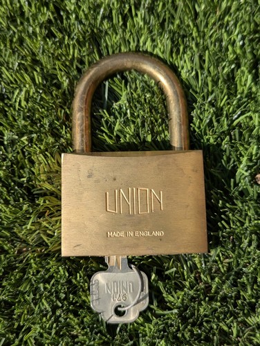 Vintage union brass padlock - vintage,