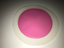 bright pink pvc round tax disc holders -permit holders 