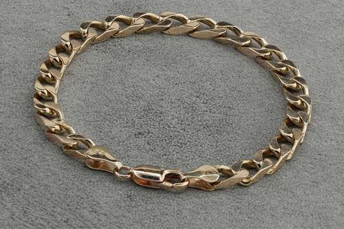 Solid 9ct yellow gold curb - solid,