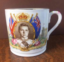 King Edward VIII 1937 Coronation Commemorative Cup Mug England Aynsley Floral