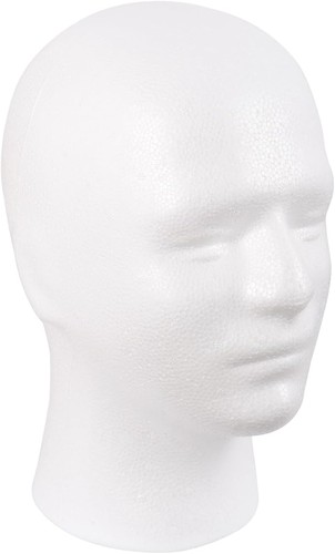 Male mannequin head styrofoam - mannequin,