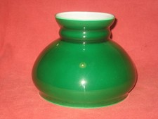 Vintage green glass oil lamp