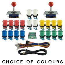 2 Player Arcade Control Kit 2 Ball Top Joysticks 20 Buttons Xin-Mo - All Colours