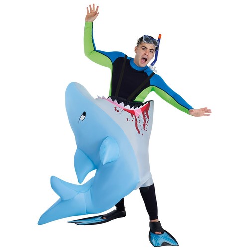 Adult inflatable shark - adult, attack