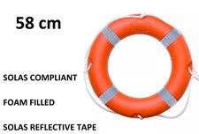 NEW plastic foam filled Life ring lifebuoy buoy SOLAS compliant 58 cm