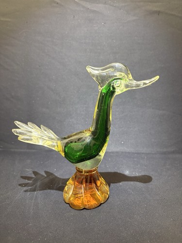 Vintage murano art glass - glass, bird